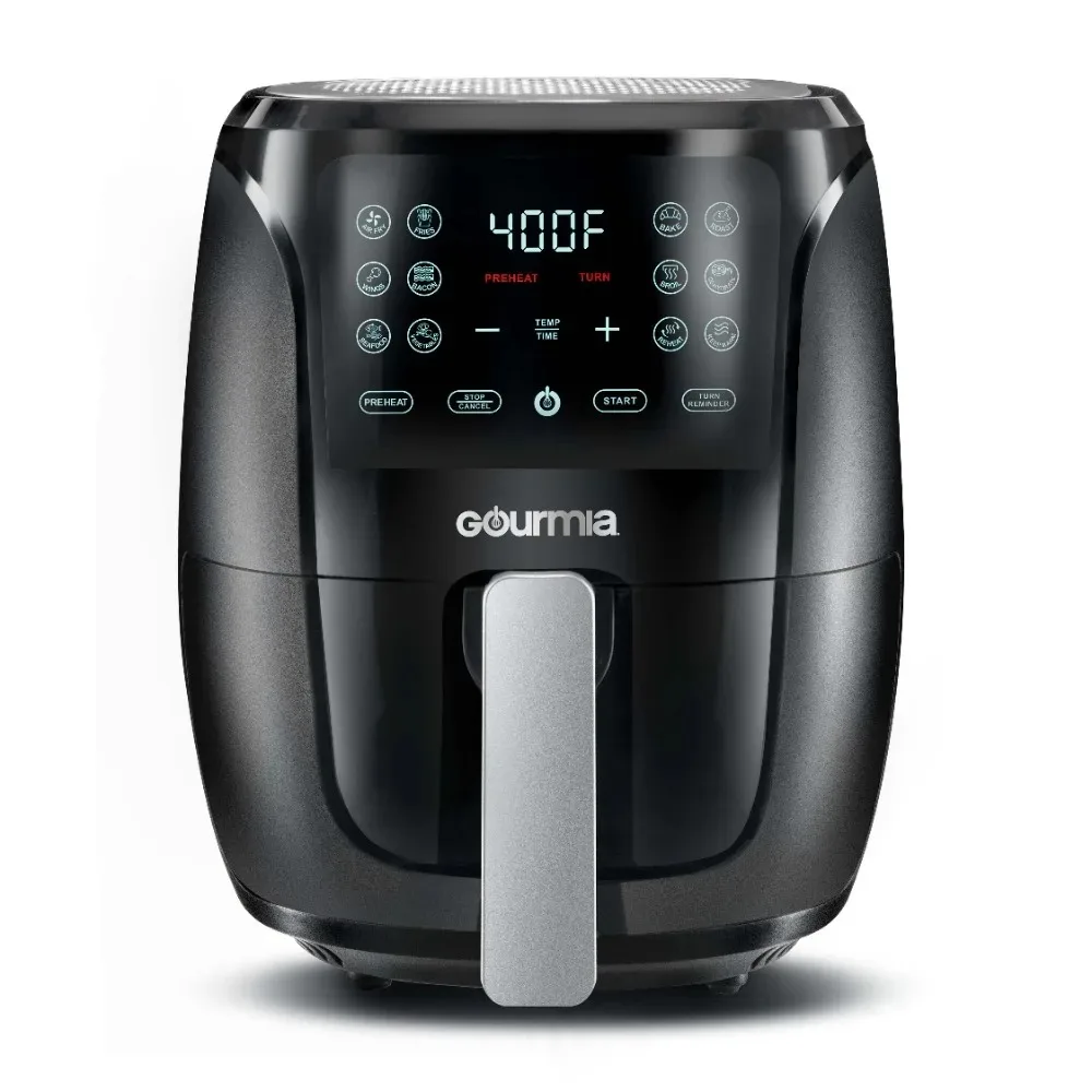 

4-quart digital air fryer with guided cooking function, black