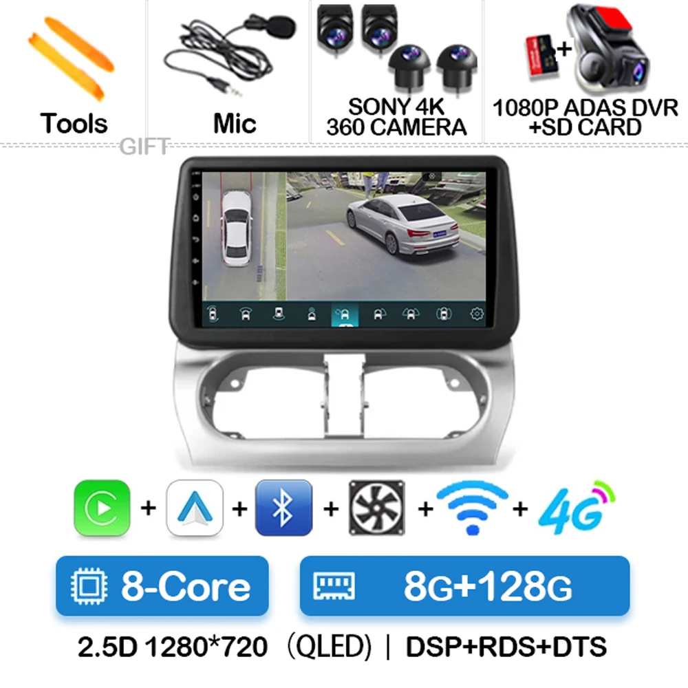Android 15 Autoradio Voor Opel Combo Corsa Tigra 2001-2009 2010 2011 Carplay Auto GPS Navigatie Multimedia Stereo video Speler