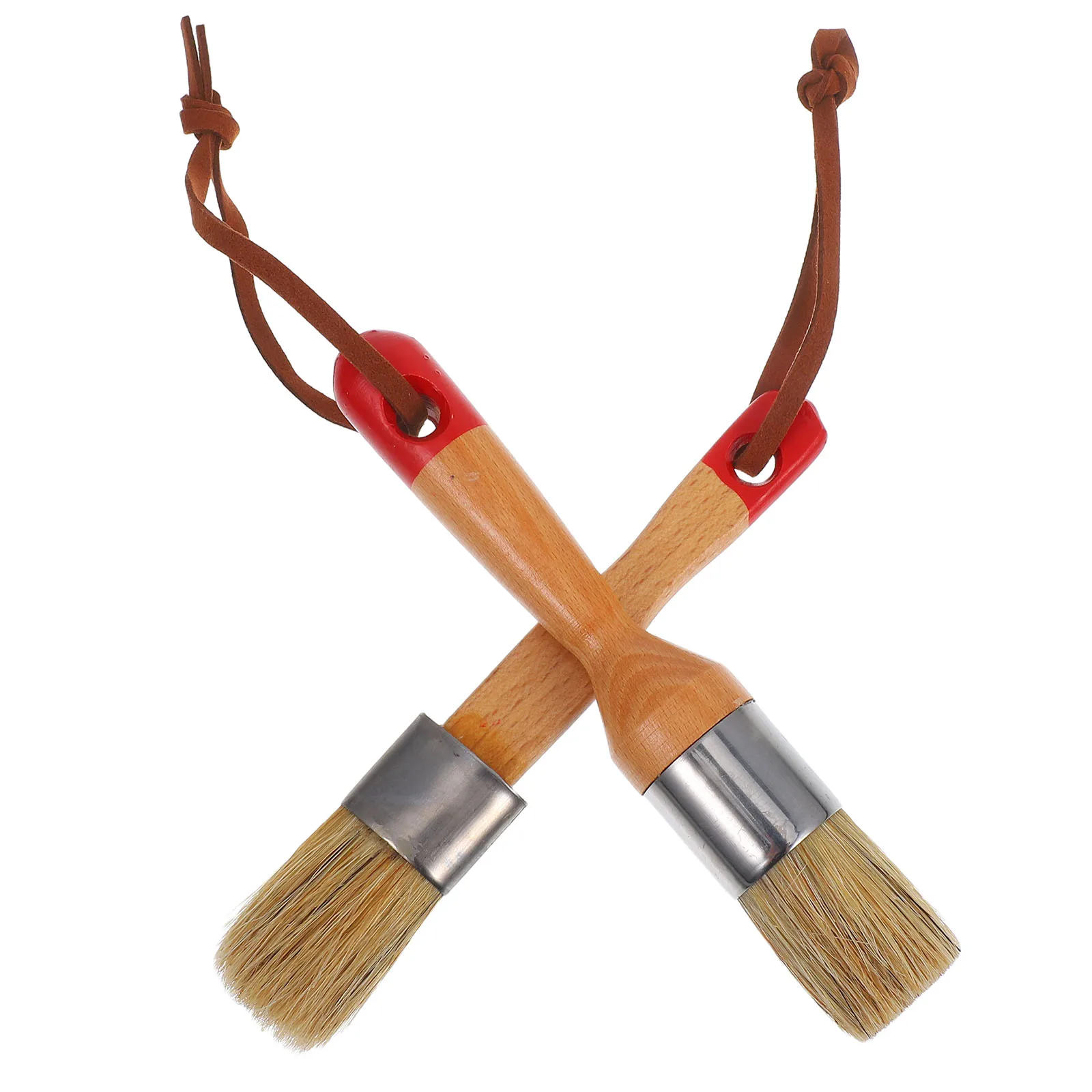 

Набор из 2 кистей для рисования: круглые, с березовой ручкой, для акварели, масла, акрила, для больших площадей, для рукоделия и домашнего использования