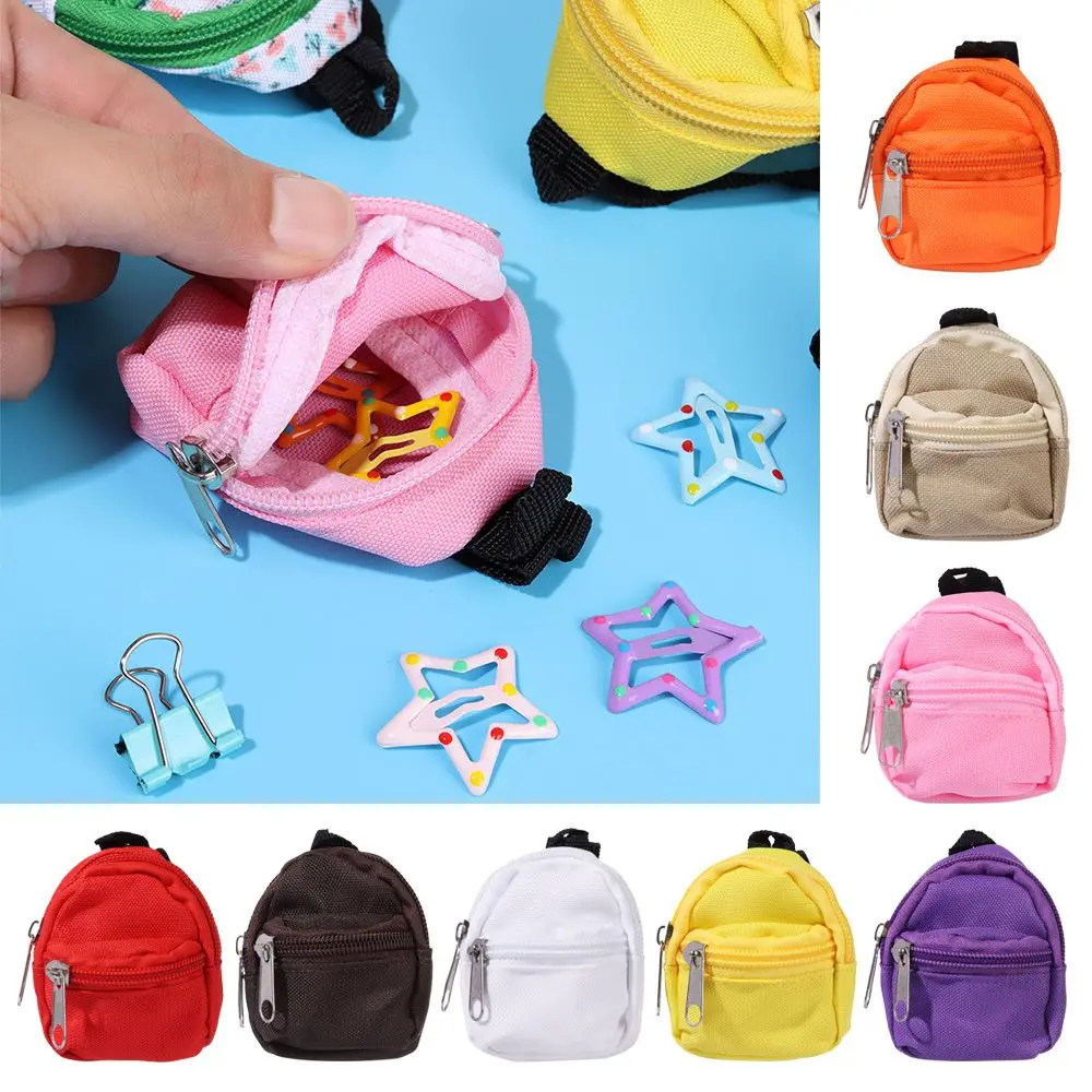 Doll Backpacks Doll Bags Mini Zipper Doll Backpacks Cute School Bags Doll Accessories Toy Supplies for Doll Play