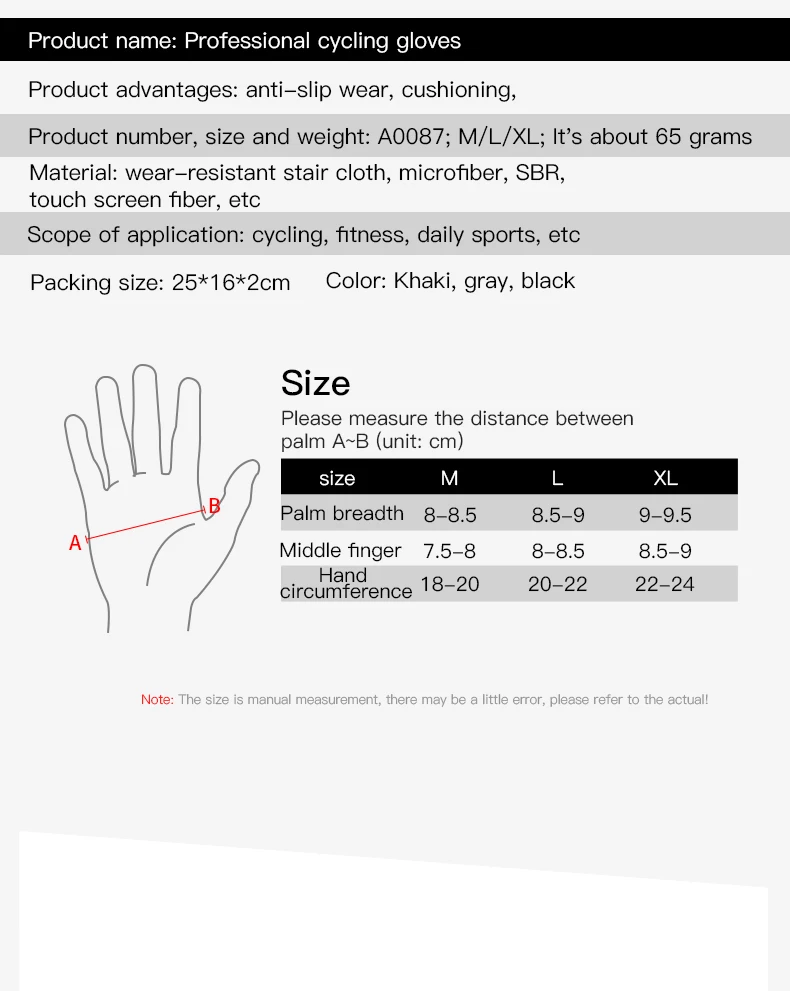 Kyncilor Outdoor Professional Motorcycle Shock Absorption Anti Slip Wear-resistant Sensitive Touch Screen Riding Gloves