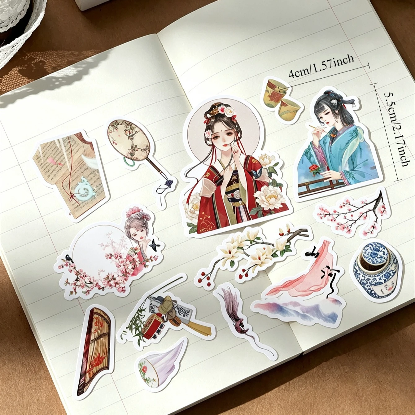 25pcs Cute Self-made Beauty Girls  Stickers Stationery For Phone Scrapbook Laptop Suitcase Guitar DIY Vintage Aesthetic Creative