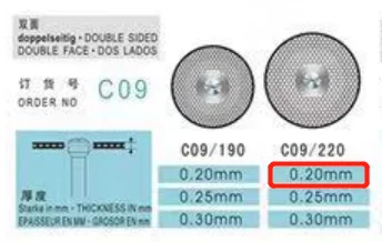 C02 C09 C19 CM11 Стоматологические алмазные режущие диски Диски