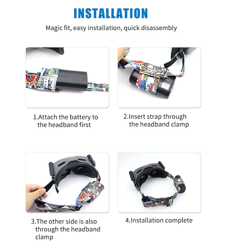 Untuk DJI Kacamata 2 / V2 Kaca Elastis Ikat Kepala Tali Disesuaikan untuk DJI Avata / FPV Drone VR Aksesoris