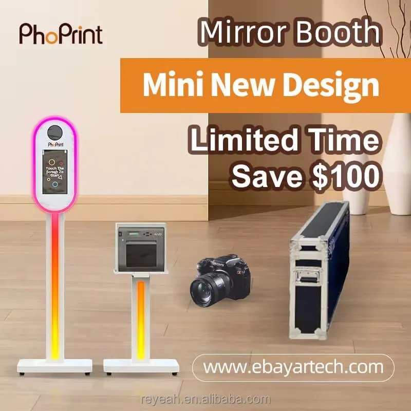 Phoprint Photo Mirror Booth Selfie Mirror Photo Booth met camera en printer voor feest
