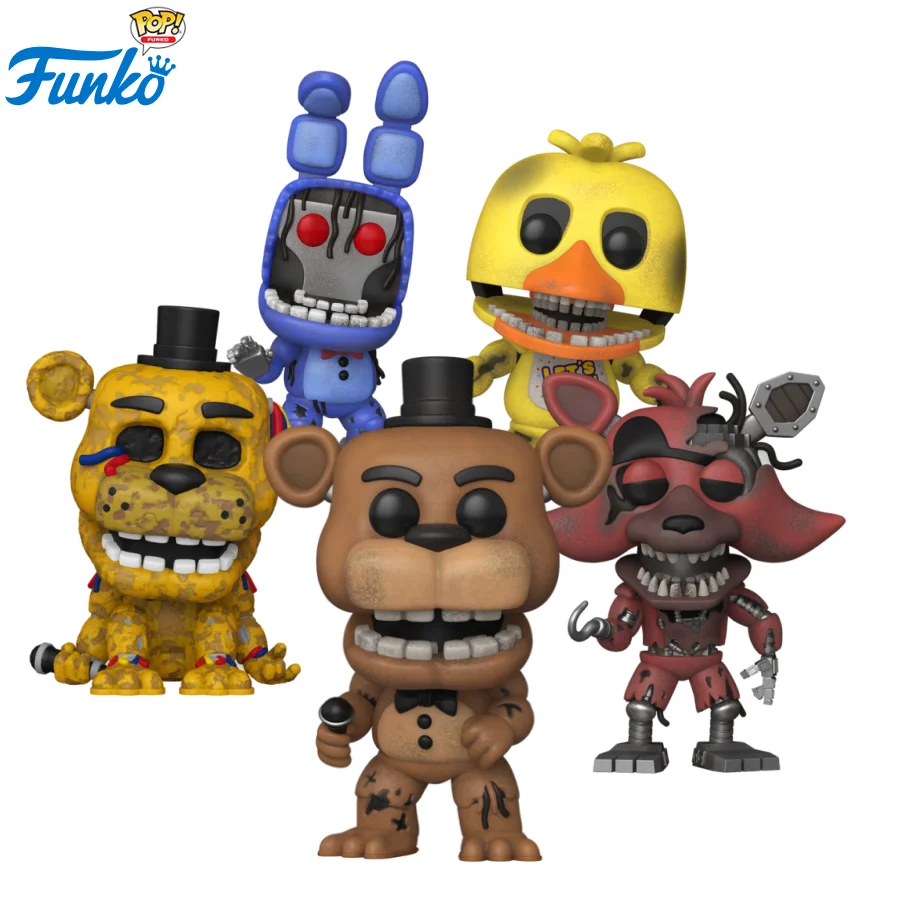 

Five Nights At Freddy's Funko Pop Withered Freddy Withered Bonnie Peripheral Figurines Toys for Boys Gift Collectible Ornaments