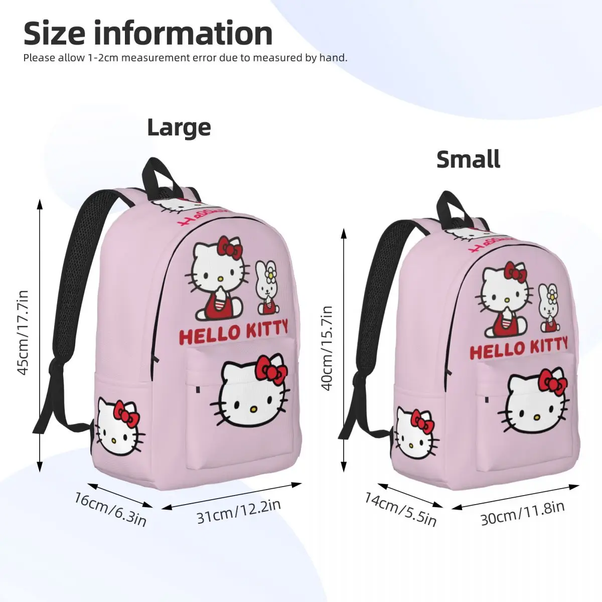 Sanrio Merch Hello Kitty Backpack for Girls Women Student School Book Bags Daypack Middle High College Bag Outdoor