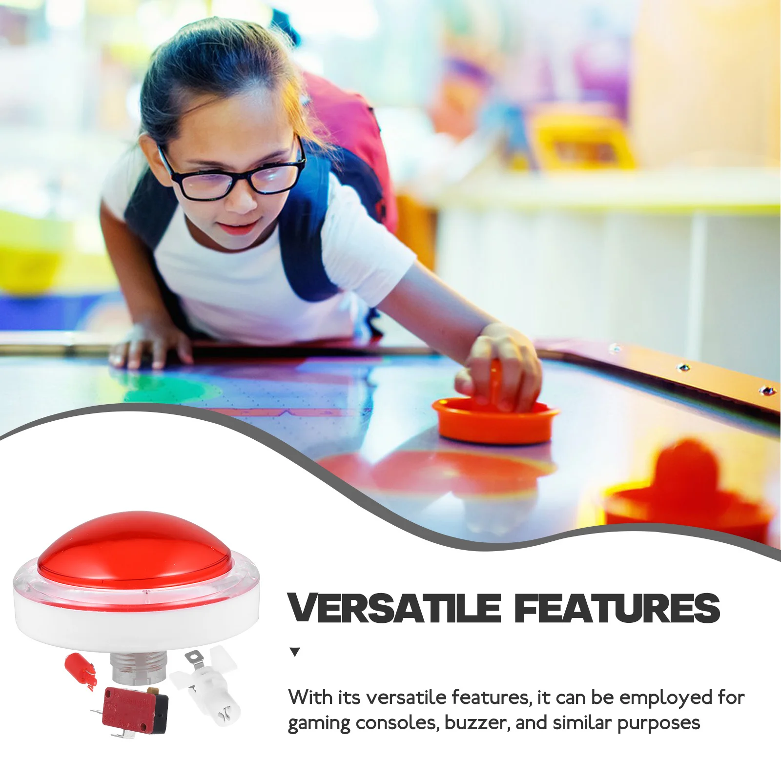 

Комплект круглых кнопок-переключателей со светодиодной подсветкой и звуковым сигналом для игровых автоматов, танцевальных машин, многоразовые кнопки с подсветкой