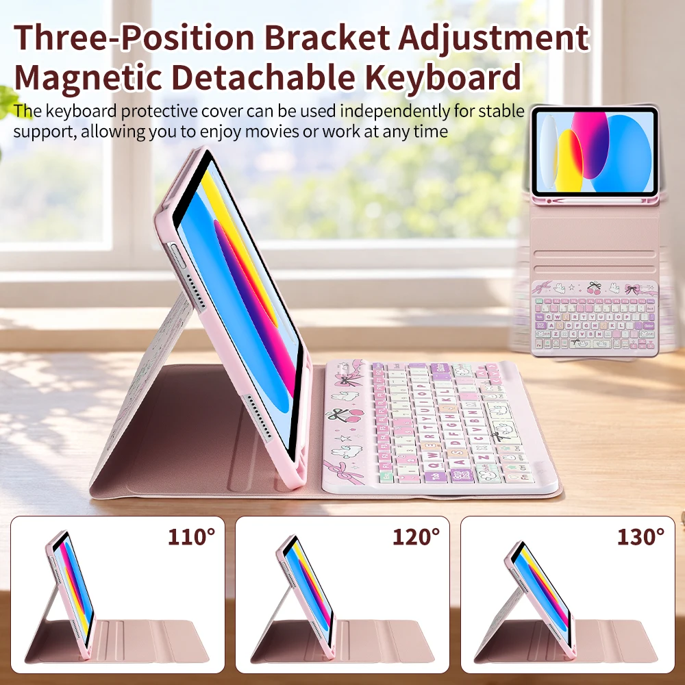 Magic Keyboard case For ipad a16 case 11th 10th Generation CaseFor iPad 11 Air 4 5 6 Cover For iPad Pro 11 2018-2022 Funda 2