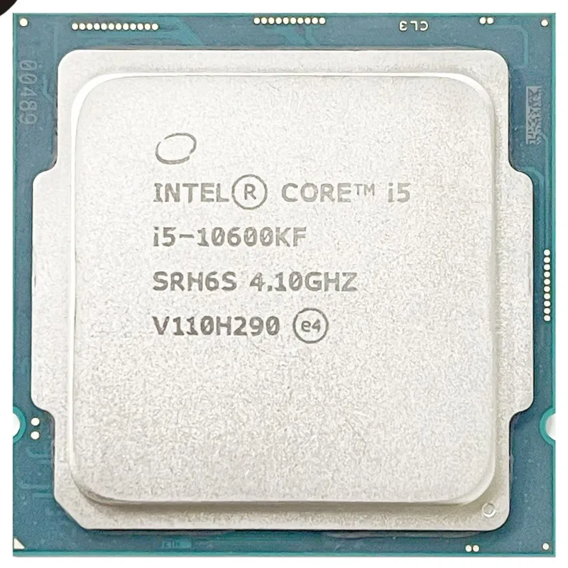 معالج Intel المستخدم Core i5-10600KF i5 10600KF سداسي النواة اثني عشر خيط 4.1 جيجا هرتز 65 وات LGA1200 وحدة المعالجة المركزية لسطح المكتب SRH6S #1