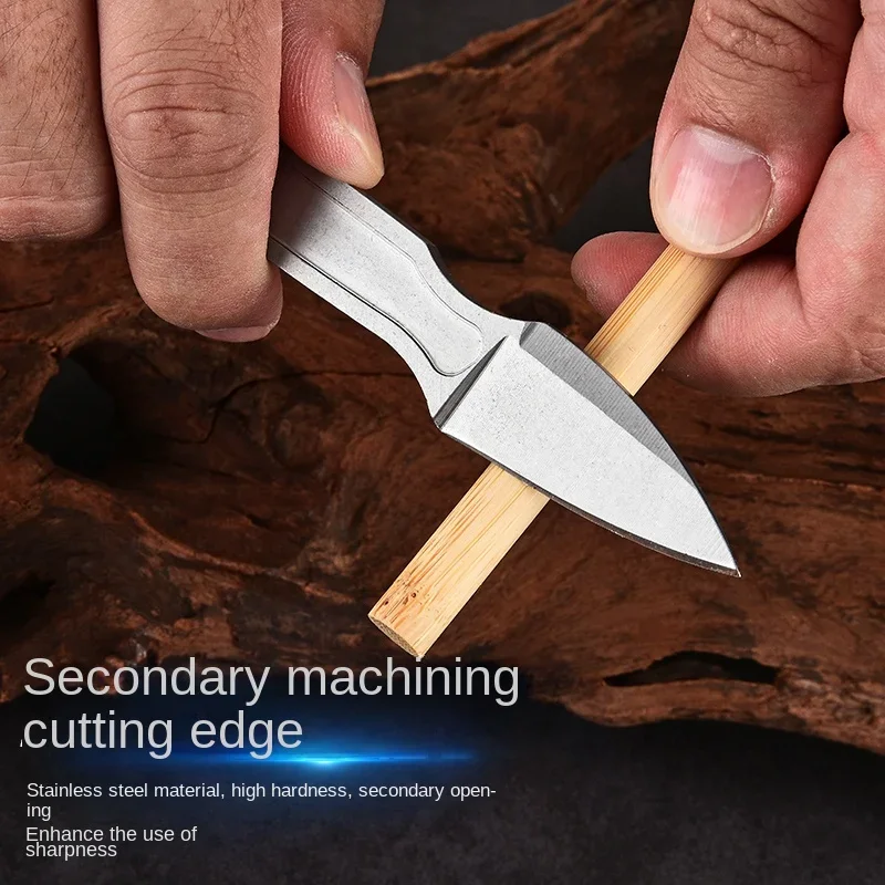 2024 Nowy mały nóż prosty do użytku na zewnątrz, nóż survivalowy o wysokiej twardości, przenośny nóż kempingowy EDC, nóż uniwersalny + osłona K Nóż kieszonkowy