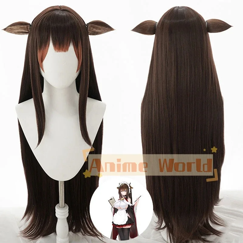 

Game Azur Lane Kashino Maid Cosplay Wig Halloween Christmas Woman Men Adult Wig