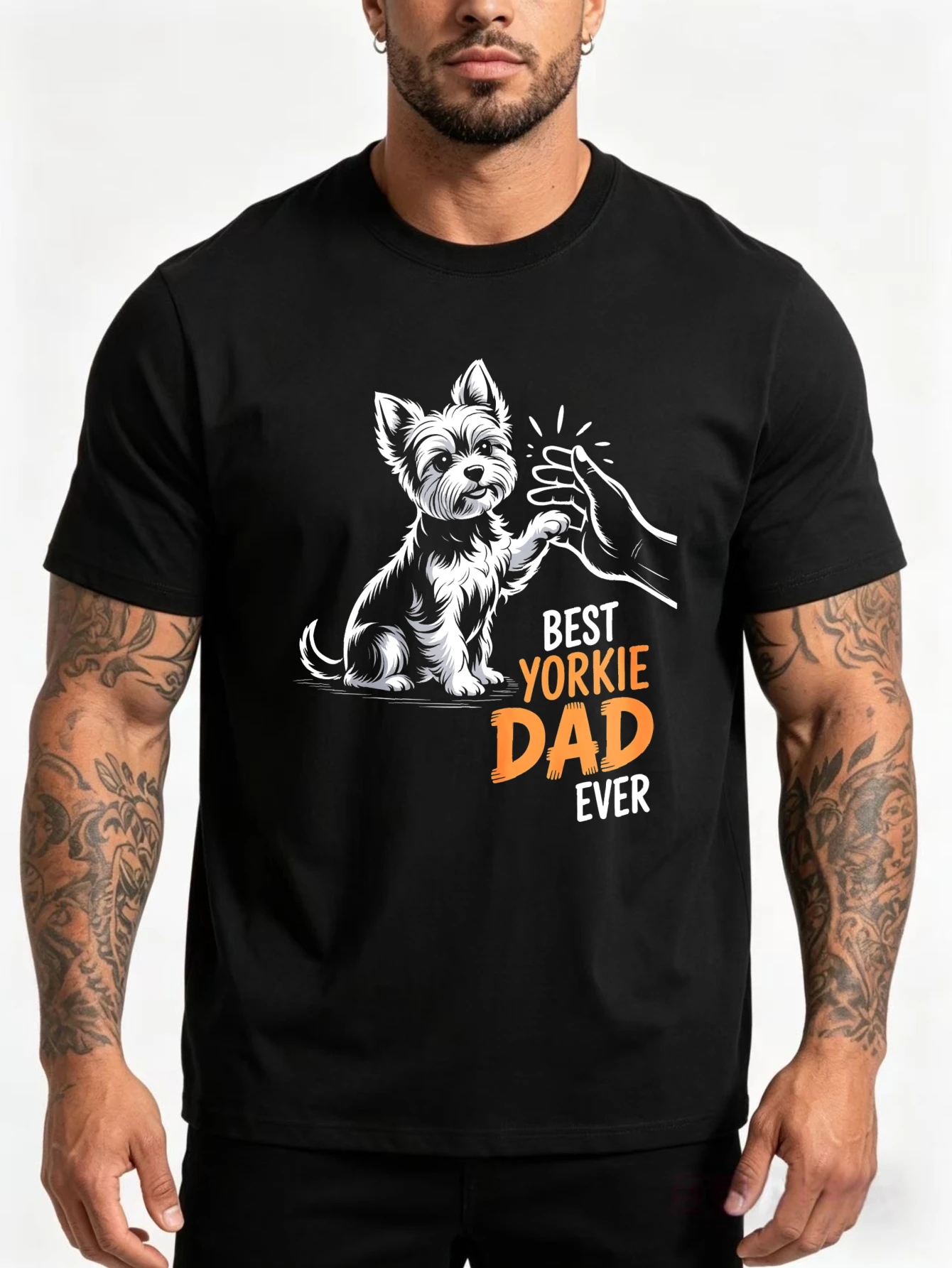 Men'S Fashion New York - Lässiges Herren-T-Shirt mit einem Aufdruck eines