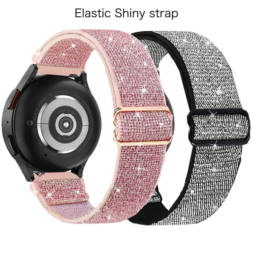Elastisch glänzendes Armband für Samsung Galaxy Uhr 5/Pro/3/4/Klassiker/Aktiv 2 20mm/22mm Bohemian Pride Armband Huawei GT 3-2-2e Band