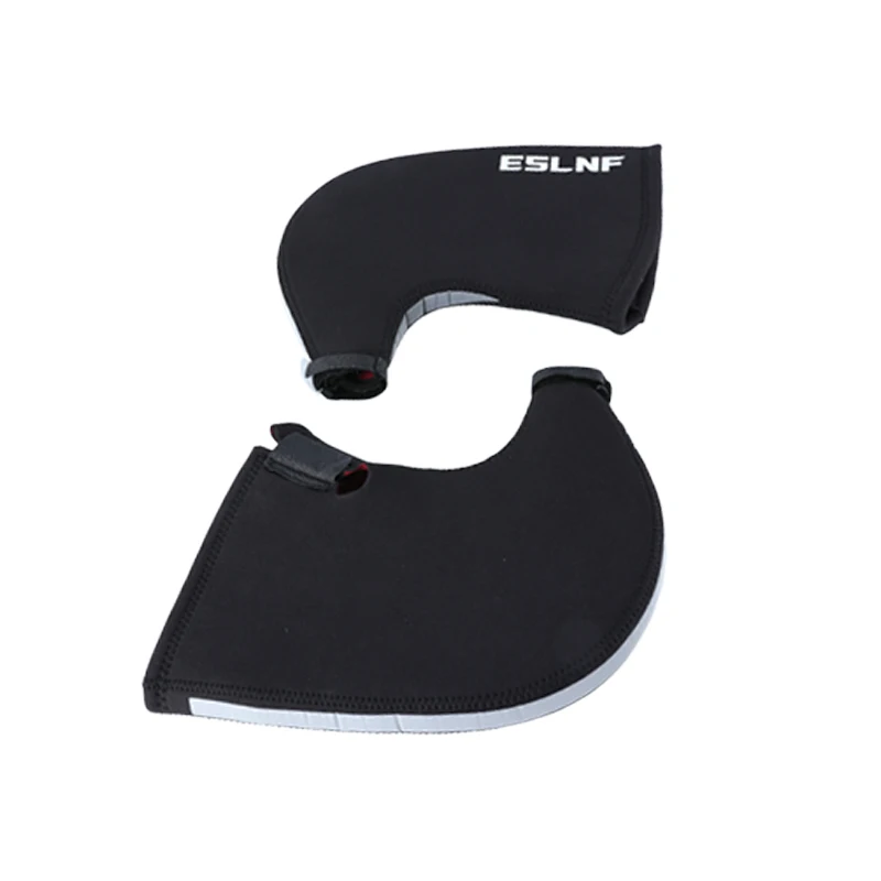 ESLNF Winter Cycling Bar Mittens Windproof Waterproof SBR Fleece Lined Handlebar Cover with Reflective Strips for MTB Road Bike 5