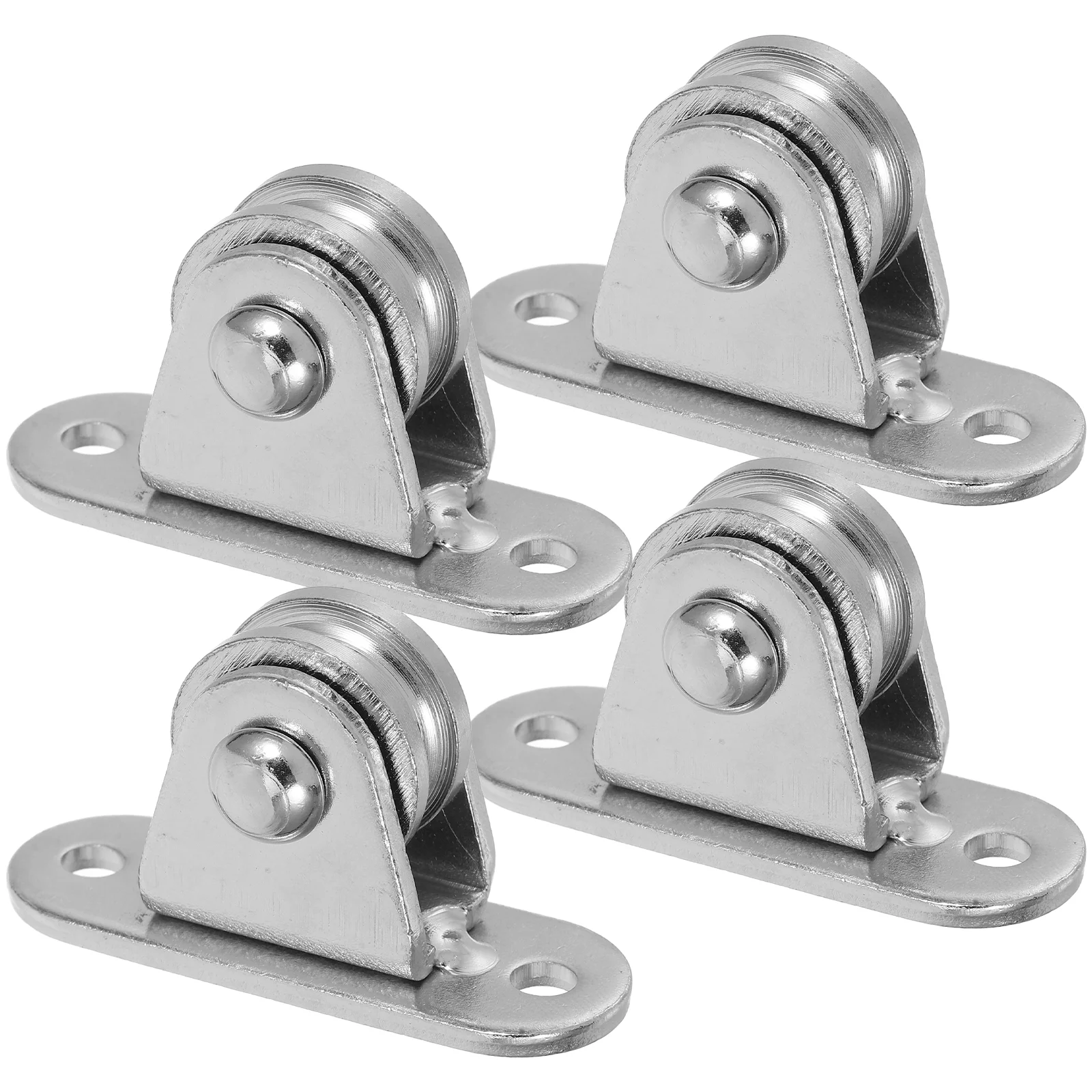 

4 Pcs Pulley Hanging Ceiling Mount Moving Fixed Cable Wardrobe System Alloy Small Wall Loading Silent Block