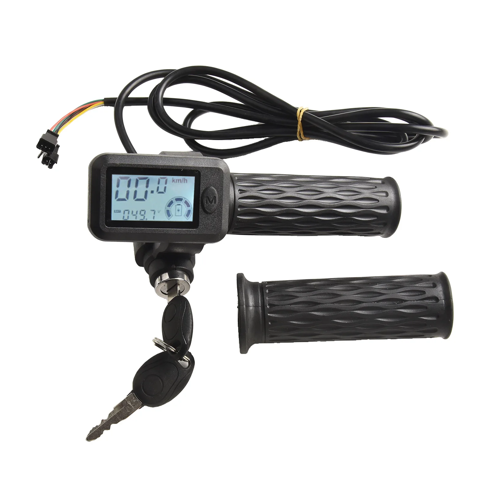 Hot Sales 36V 48V 60V  Electric Bicycle Scooter Gas Valve LCD Display Speed Black Mileage Battery Bicycle Power Replace Parts