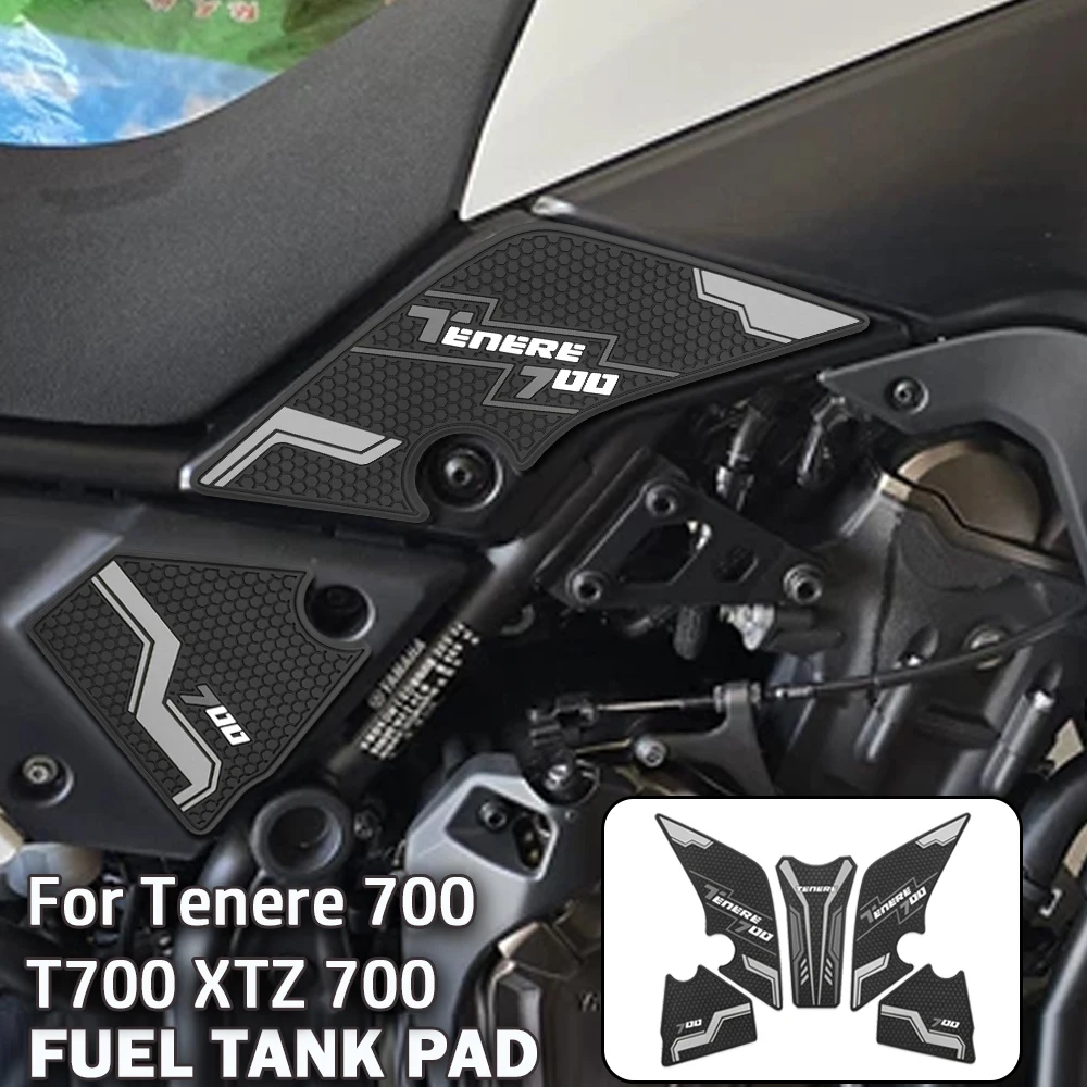 Para YAMAHA Tenere 700 T700 XTZ 700 2019-2023 Protector antideslizante almohadilla de depósito pegatina Gas rodilla agarre tracción almohadilla lateral calcomanía