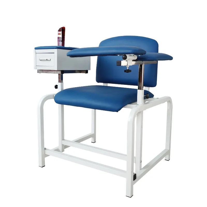 Factory Sale Simple  Manual  Blood Donor Chair with drawer