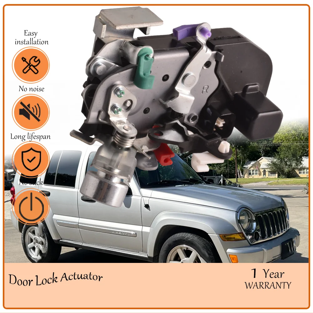 Rust-proof Lock Mechanism, matches 2002-2007 Jeep Liberty, Durable Front Right Door Actuator Motor oem 931-687,DLA594,55177042AC
