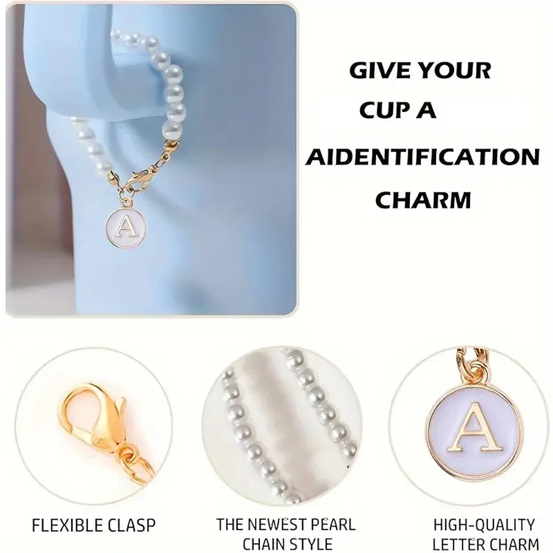 3pcs Sparkling Tumbler Accessory Set for Stanley - 10mm Bow  Straw Topper, Initial Pearl Letter  Charm, Glitter Silicone Boot