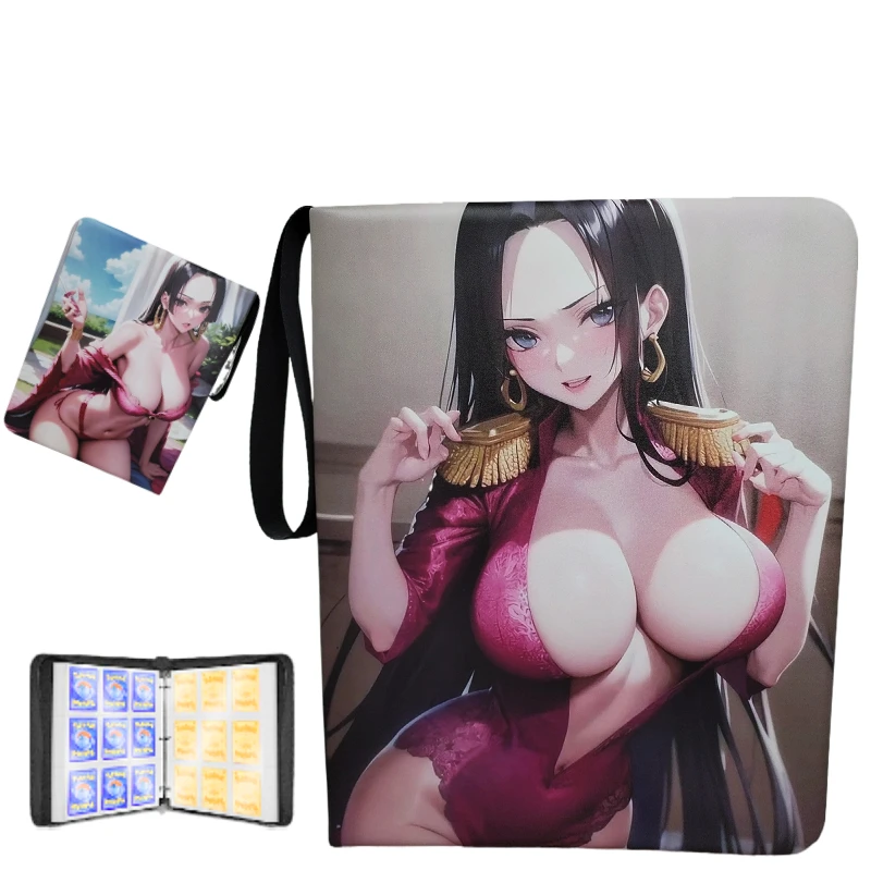 

900pcs Card Album Book Anime One Piece Nami Empress Figure Collection Card Zipper Game Cards Binder Holder Kids Toy Gift