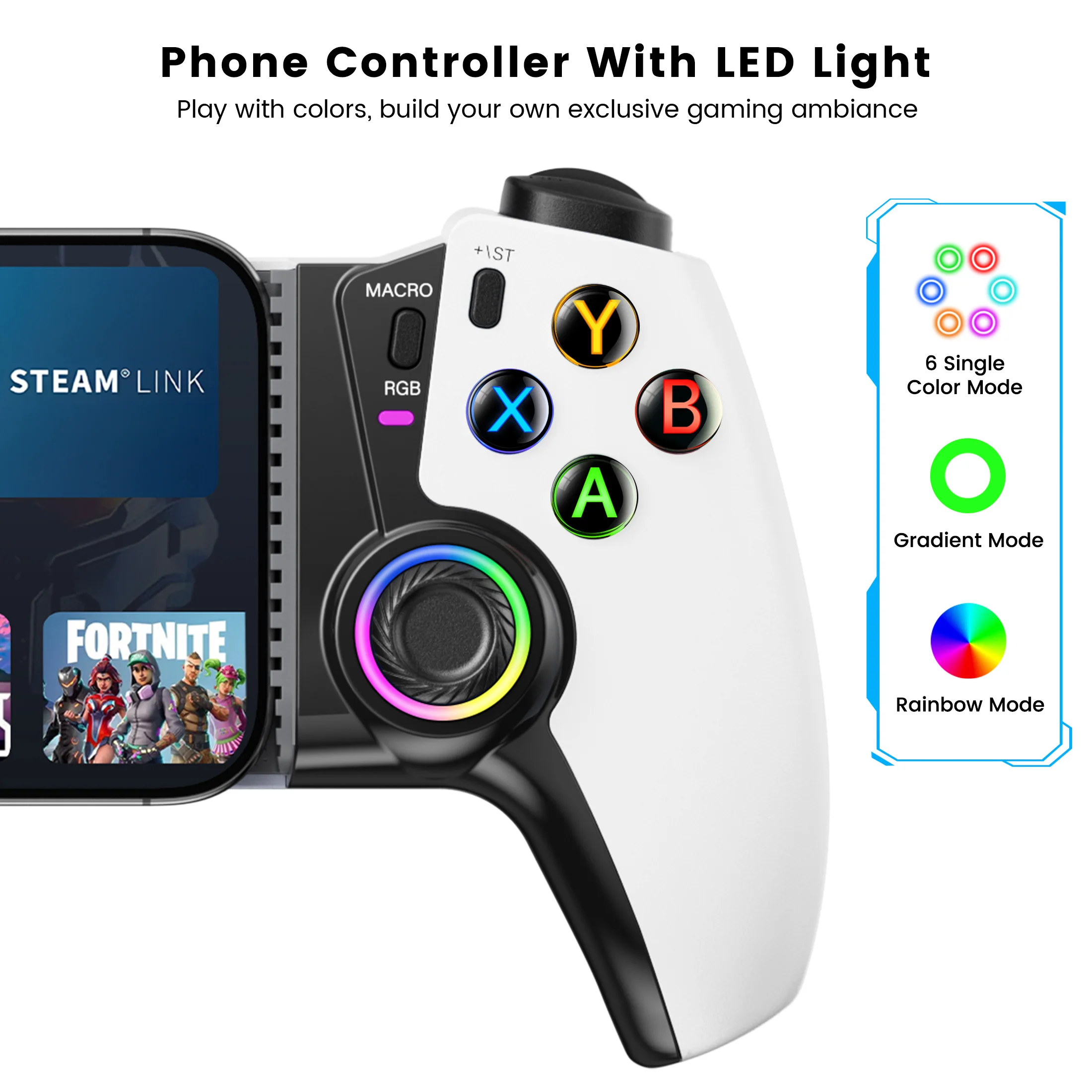 تأثير قاعة الهاتف المحمول DinoFire MC500 لألعاب Gamepad Cloud Gaming/Xbox Game/Android/iOS/Switch/Switch oled/switch2 Hall Effect