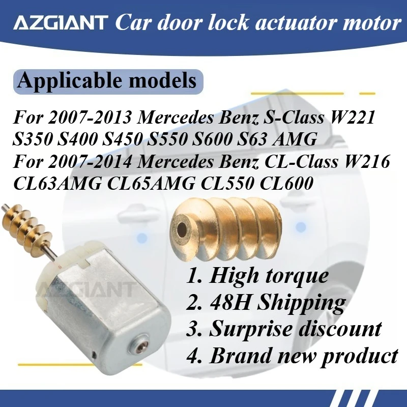 

For 2007-2013 Mercedes Benz S-Class W221 S350 S400 S450 S550 S600 S63 AMG Car door lock actuator motor new parts FC-280SC-14260