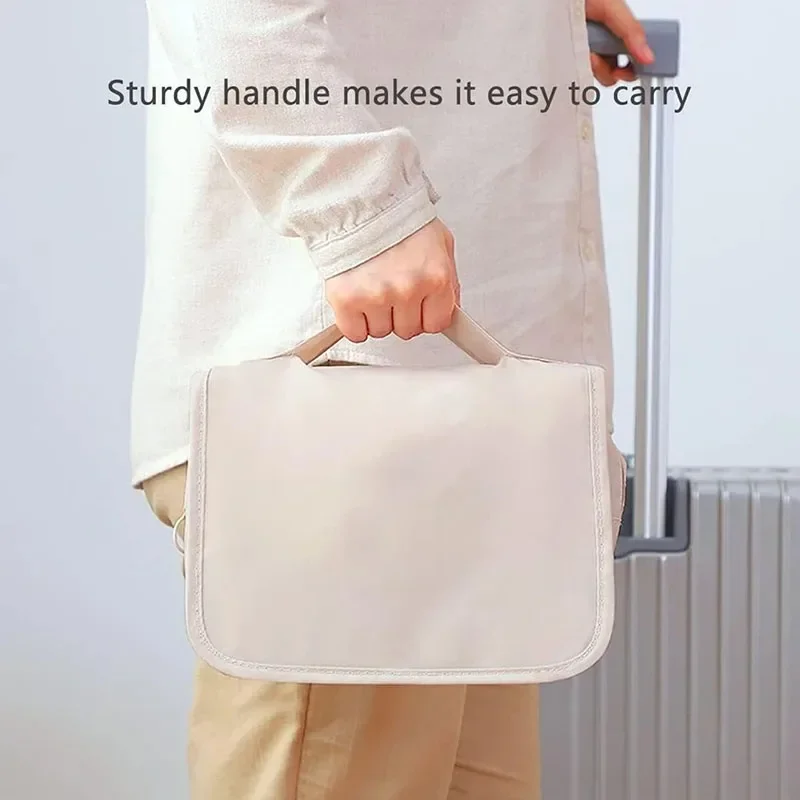 Hochwertige Reise-Kosmetiktasche, Wasserdichter Toilettenartikel-Organizer, Damen-Badezimmer-Haken-Waschbeutel, Haken-Make-up-Aufbewahrungstasche – Detail 6