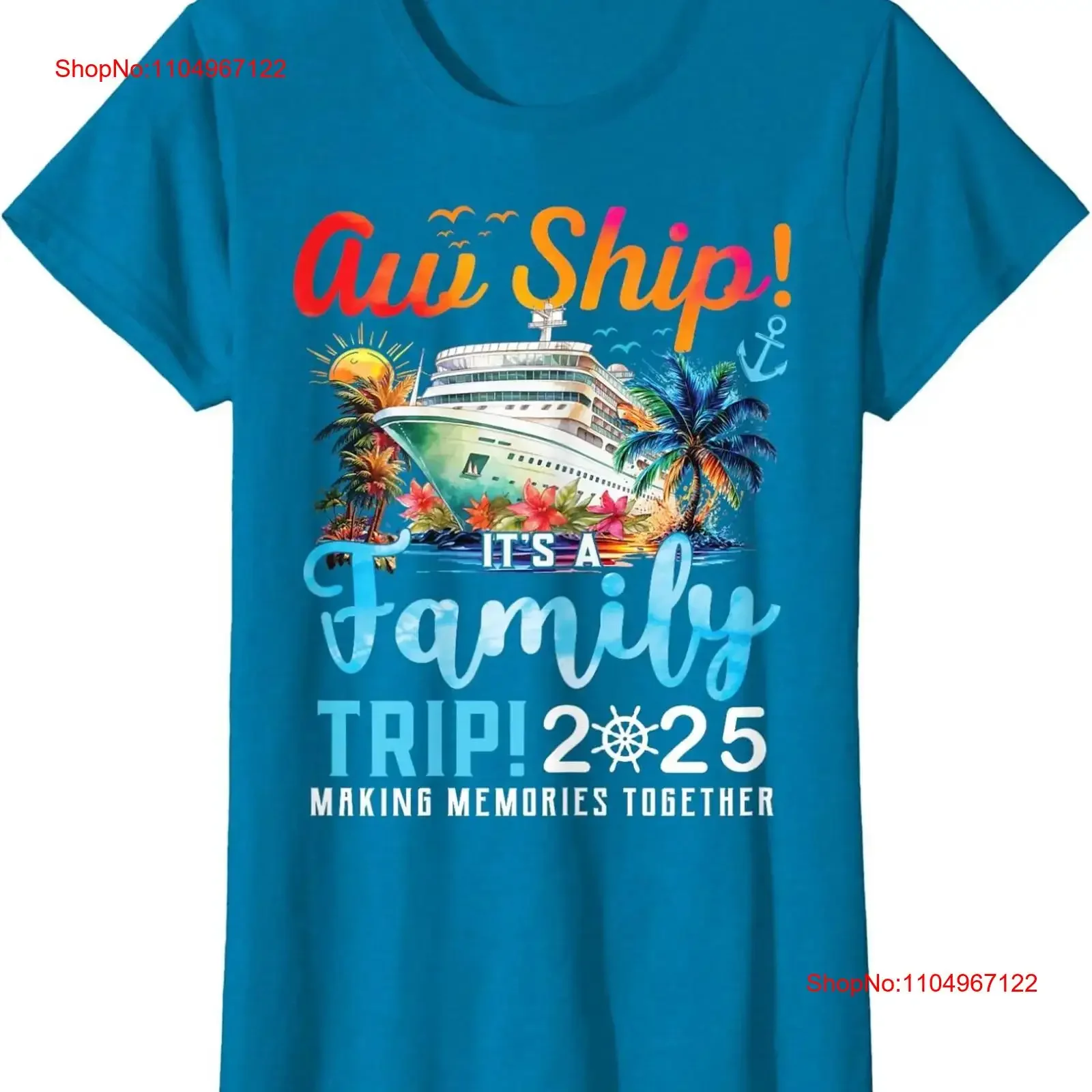 

Aw Ship It's A Family Trip, одинаковая женская футболка с круглым вырезом, винтажная эластичная дышащая уличная одежда с рисунком, мягкая