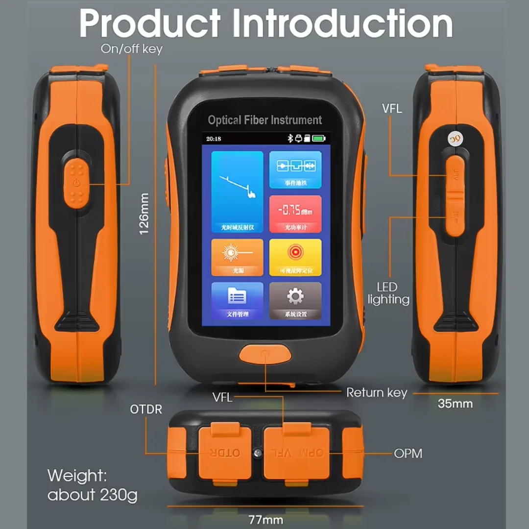 Summitek NK2800 Mini OTDR Meter Optical Time Domain Reflectometer Ftth Optical Fiber Tester with VFL OPM LS Event Map