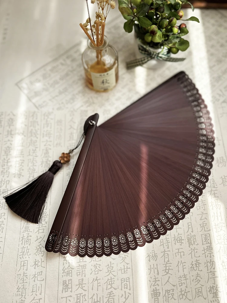 Daily Use Small Fan Plain Elegant Mini Folding Fan Women's Decorative Fan Wedding Gift Prom Party Outdoor Selfie Decoration