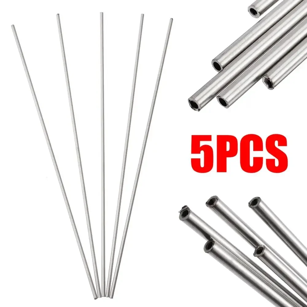 

5pcs 304 Stainless Steel Capillary Tube Mayitr Silver Tubes 3mm OD 2mm ID 250mm Length with Oxidation Resistance