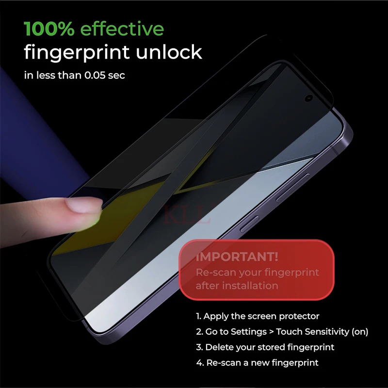 Oleophobic Coating Dust Free Privacy Glass for Xiaomi Poco F8 Ultra F7 Pro Unlock Screen Protector Poco F8 Pro Easy Installation