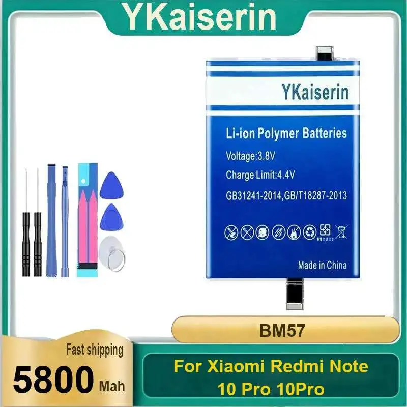 

Высокая производительность для Xiaomi Redmi Note 10 Pro 10Pro 5800 мАч аккумулятор для мобильного телефона BM57