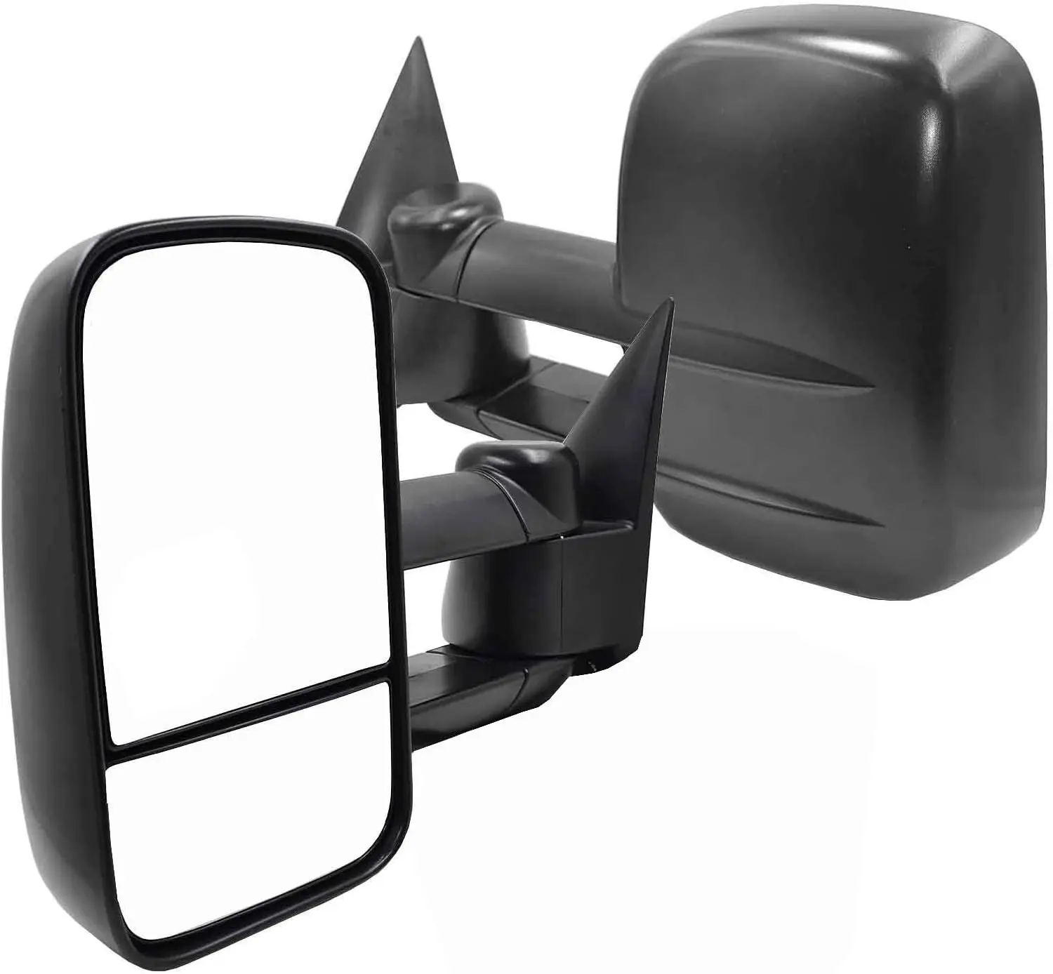 

New Pair Towing Mirrors Manual Operated Textured Black Telescoping Trailer Side Mirrors Fit Chevy/GMC/Cadillac Silverado Sierra