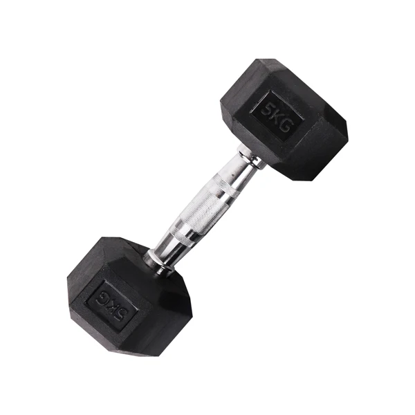 Sporvik's Hexagonal Rubber Dumbbell 5kg Dumbbell Health Crossfit