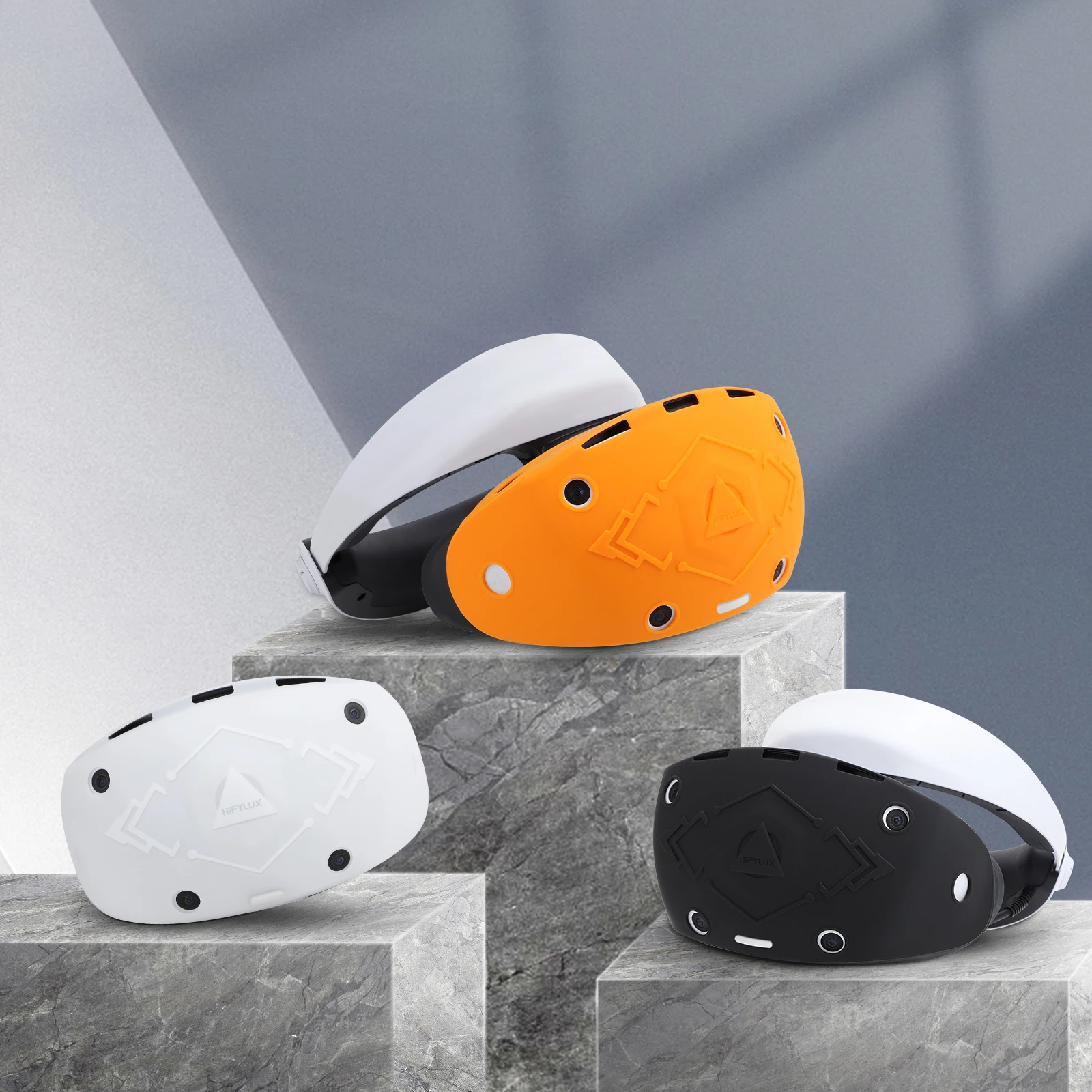 

Suitable for PSVR2 Host Silicone Cover for PlayStation 5 VR2 Helmet Drop Protection Cover Accessories