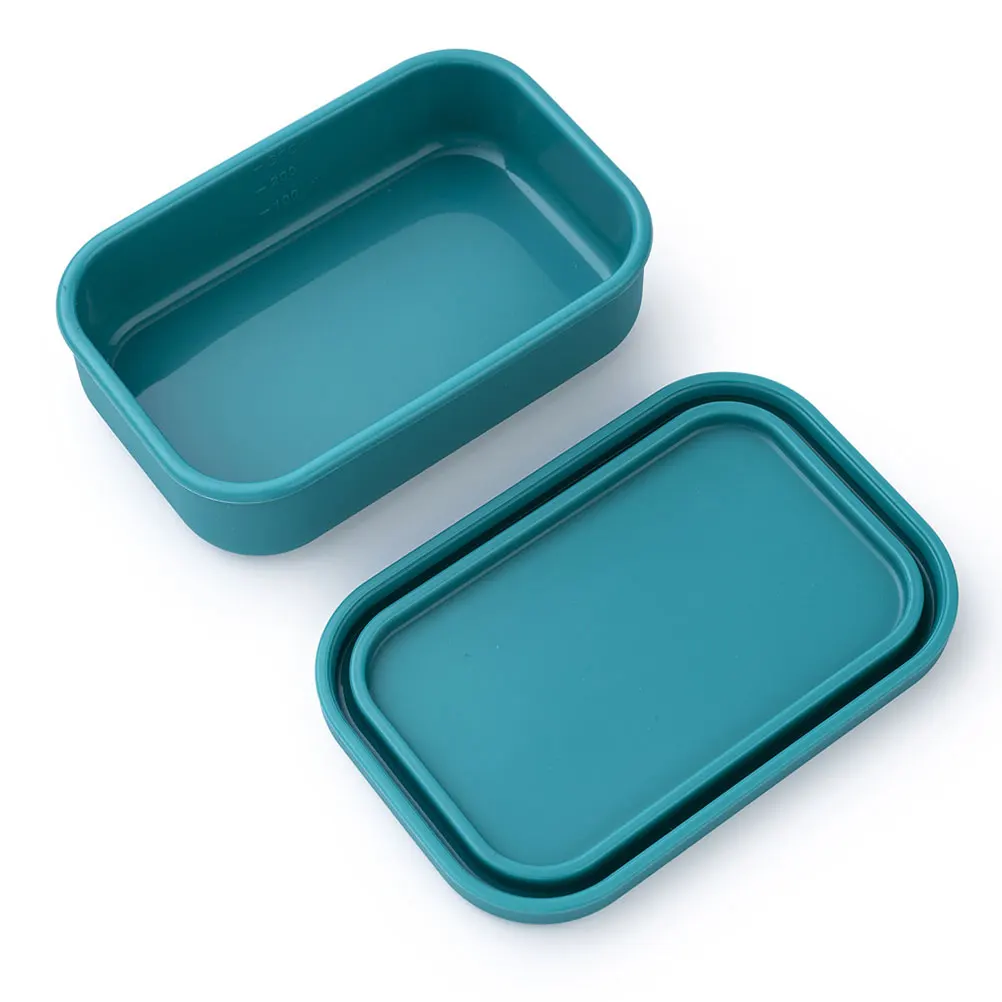 

Silicone Food Box Green Color Large Capacity Leak Proof Sealed Meal Prep Container Reusable Storage Freezer Safe Microwavable