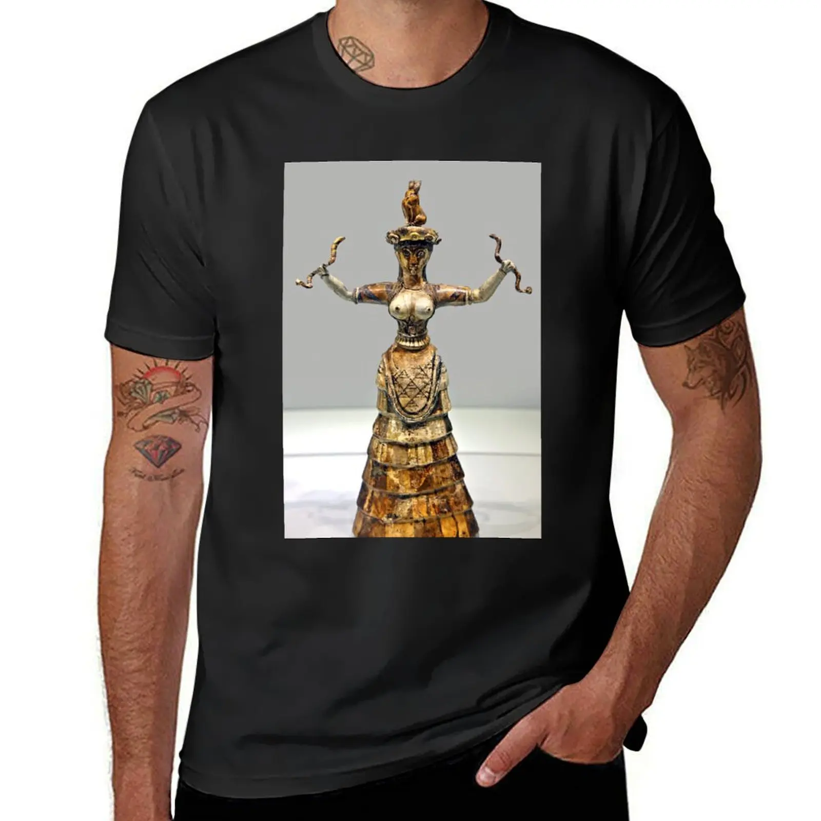 The Minoan Snake Goddess T-Shirt anime customs design your own mens funny t shirts