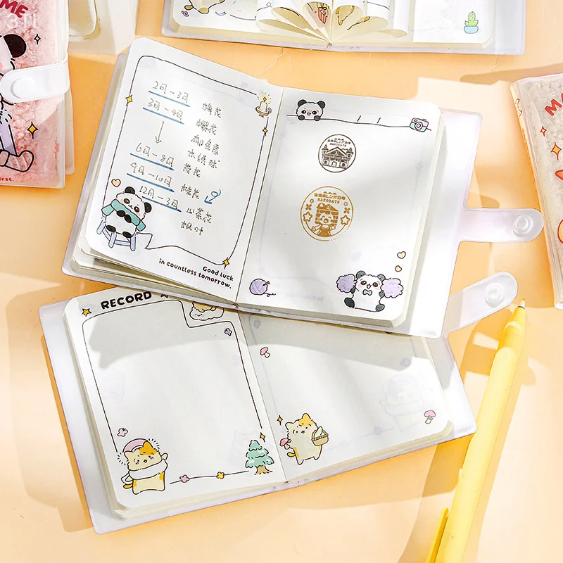 Kawaii فروي دفتر صغير للأطفال لطيف الكرتون دفتر الموضة الإبداعية كتيبات ملونة صفحة جيب المفكرة طالب القرطاسية
