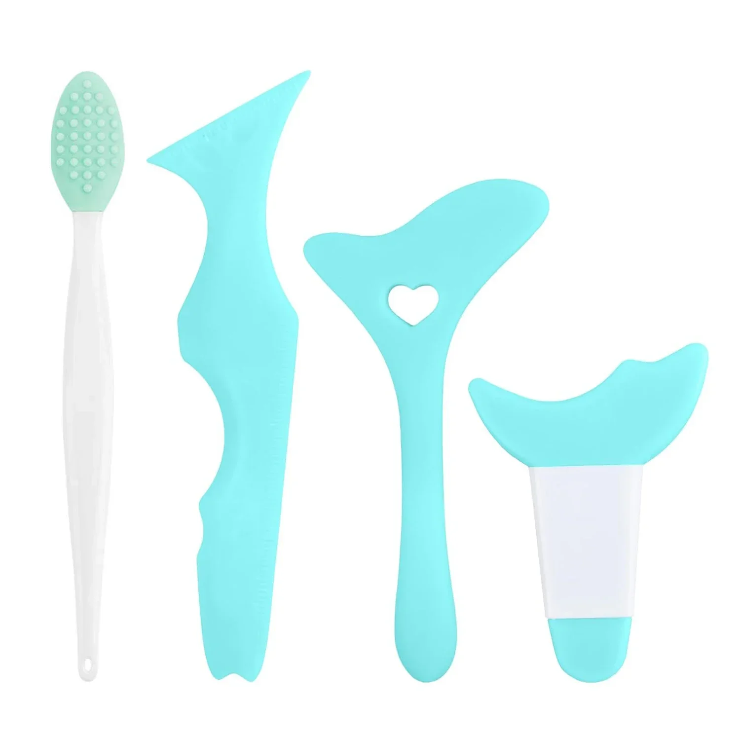 Groothandel 4 STKS Eyeliner Stencils Set Herbruikbare Siliconen Eyeliner Tool Lash Guard Eye Lippen Make-Up Tool voor Vrouwen eyeliner stencil