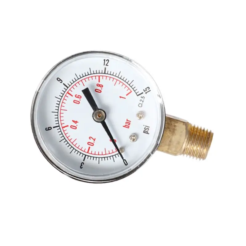 Automation Y50 Pressure Gauge 52mm 1/4 BSPT Vertical 15,30,60,100,150,300PSI High