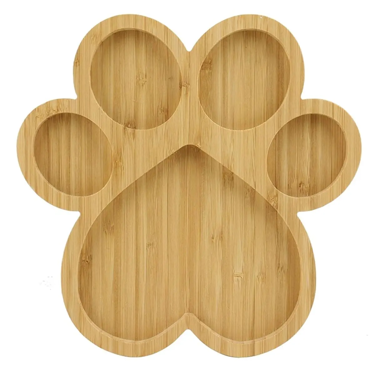 2026 Trend Claw Shaped Serving Tray with 5 Grooves 10 Inch Wooden Cutting Board Claw Candy Dish Bowl Separate Plate