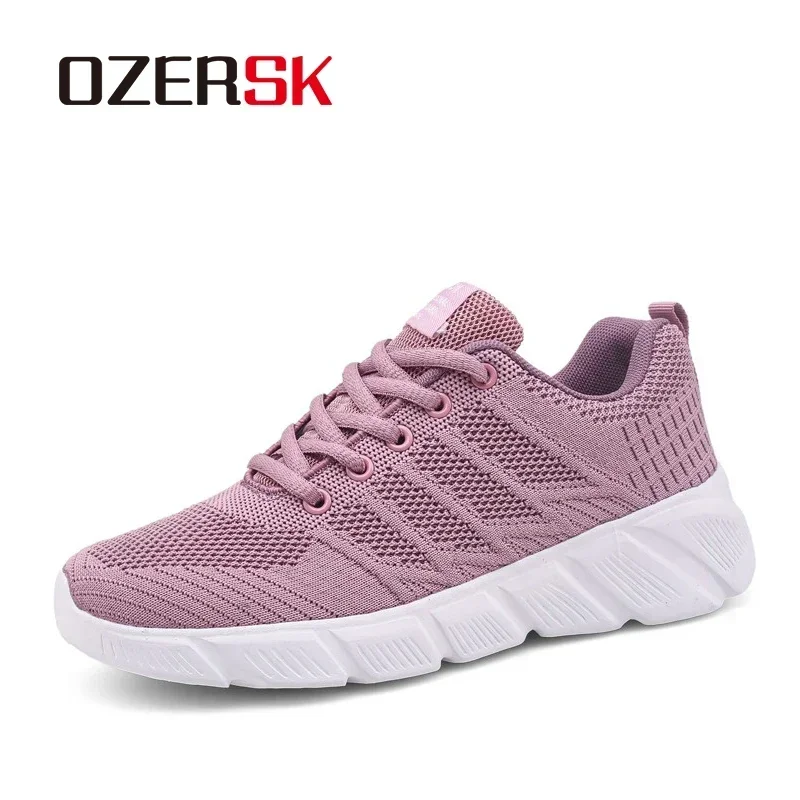 OZERSK Women Shoes Breathable Mesh Casual Sneakers Woman Light Weight Shoes Ladies Non-Slip Wear-Resistant Comfort Shoes