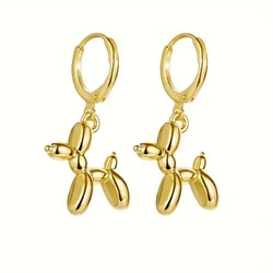 Fashionable Golden Dog Drop Earrings Women Fashion Jewelry
