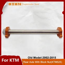 Motorcycle Accessories Rear Wheel Axle With Axle Block Nut For KTM HUSQVARNA EXC EXCF SX SXF XC XCF FC FE 250 350 450 2002-2015