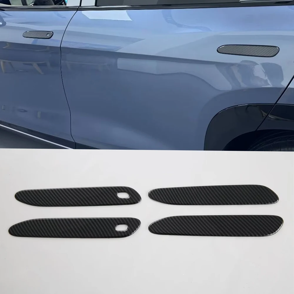 

For BYD Sealion 7 2024 Carbon Fibre Texture Car Handle Cover Trim Stickers Accessories Exterior Decoration Styling Protection