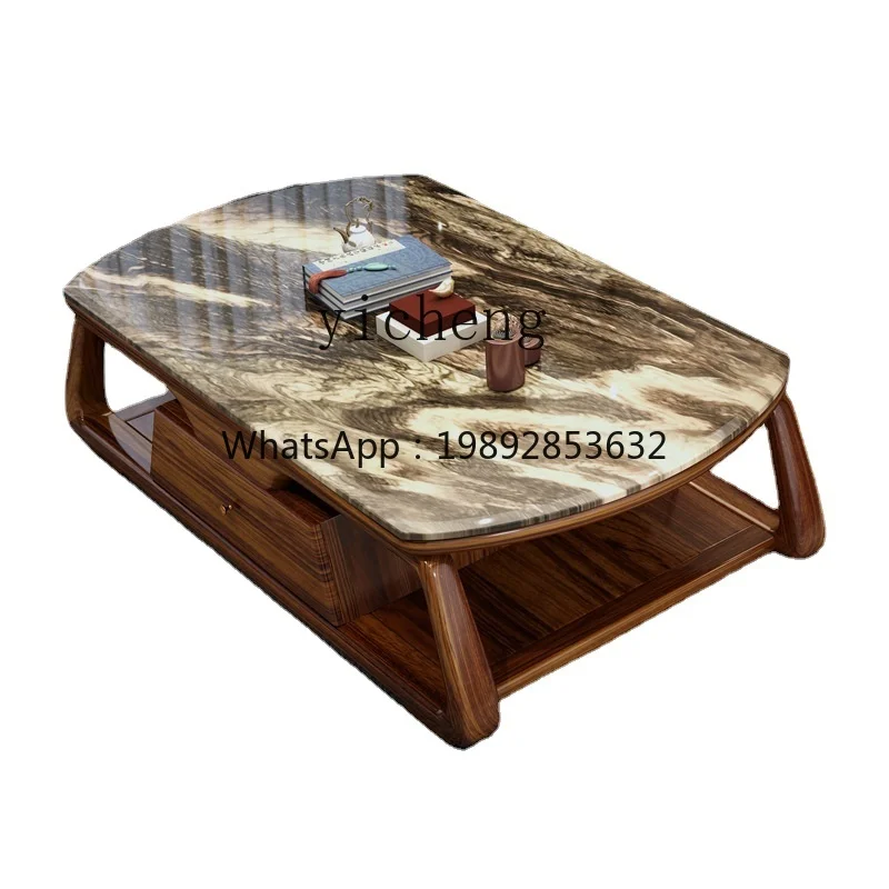 ZZ TV Cabinet Unit Light Luxury Living Room Furniture Small Apartment Storage Drawer Tea Table