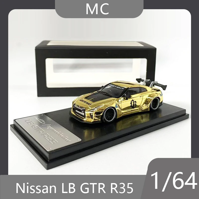 

MC 1:64 Nissan LB GTR R35 Wide Body Simulation Alloy Car Model Collection Desktop Ornament Boy Toy Birthday Gift
